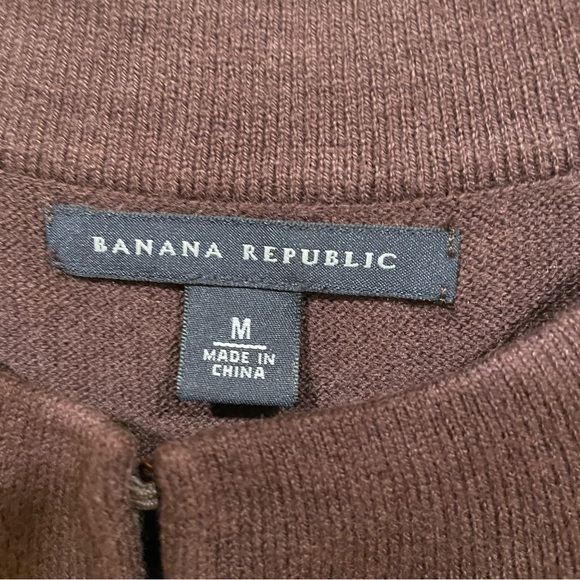 Banana Republic Women's Open Front Cardigan with Hooks 3/4 Sleeve Brown Size M - Picture 3 of 10